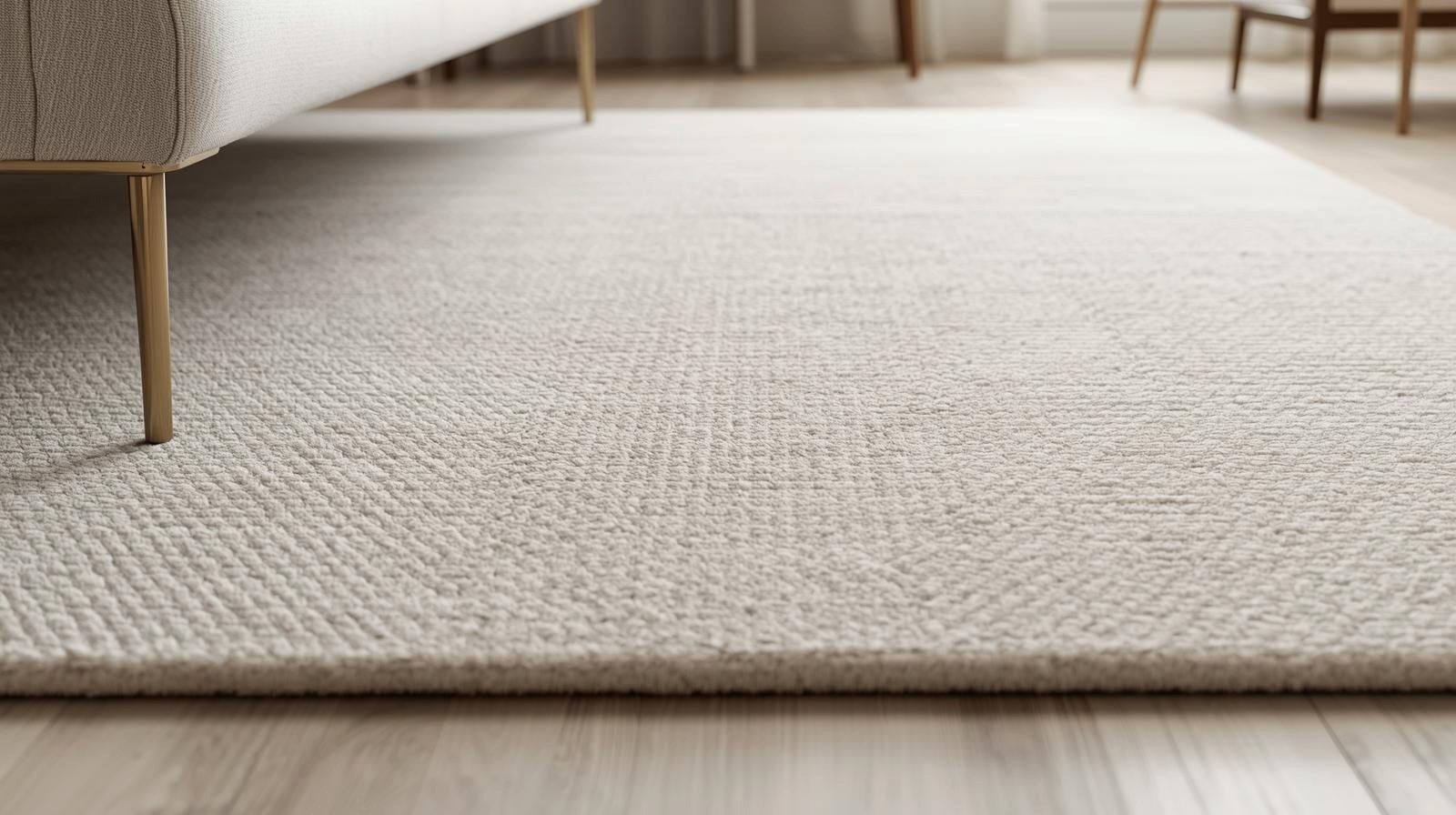 Teppich: flach gewebt oder kurzer Flor, hell und leicht wirkend